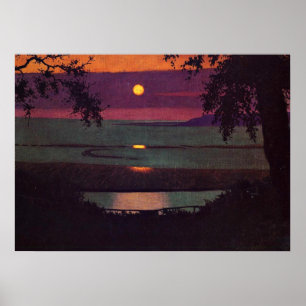 Sunset, painting by Felix Vallotton Poster