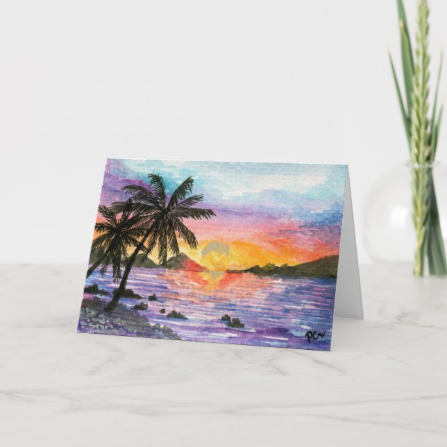 Sunset Palm Beach Card (Front)