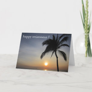 sunset palm retirement card