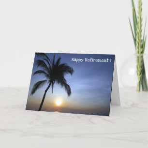 sunset palm retirement card