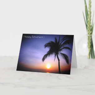 sunset palm retiring card