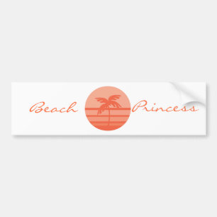 Sunset Palm Tree Bumper Sticker