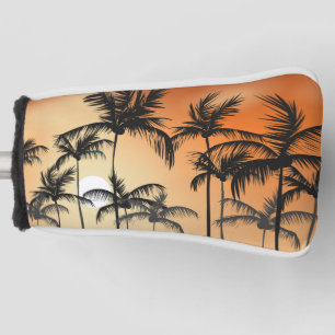 Sunset Palm Trees Beach Summer Golf Head Cover