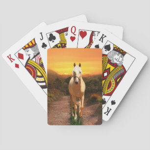 Sunset palomino playing cards