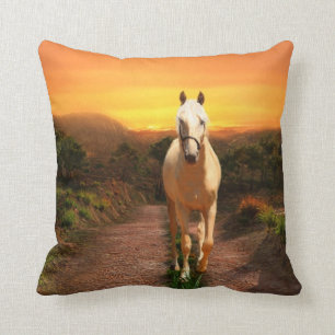 Sunset palomino throw pillow