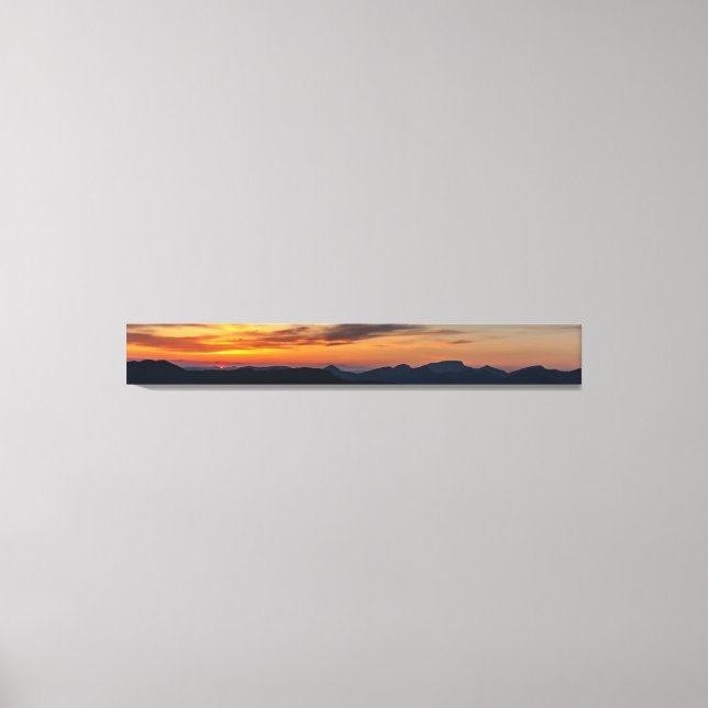 Sunset panorama over Ben Nevis, Lochaber, Scotland Canvas Print (Front)