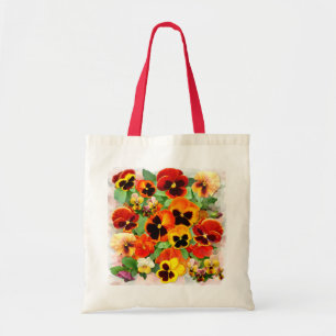 Sunset Pansies Tote Bag
