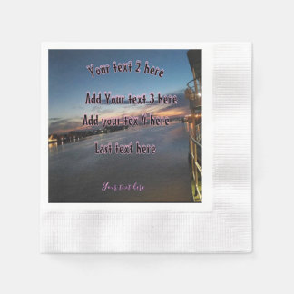 Sunset paper party napkin