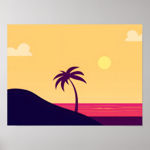 Sunset Paradise: A Tropical Escape Poster