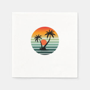 Sunset Paradise - Tropical Beach Vibes Napkin