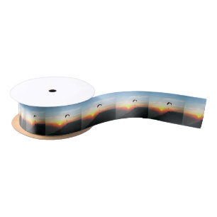 Sunset Paraglide Wanderlust Extreme Sports Art Satin Ribbon