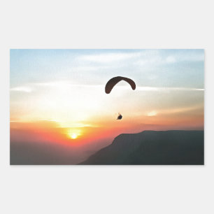 Sunset Paraglide Wanderlust Extreme Sports Art Sticker