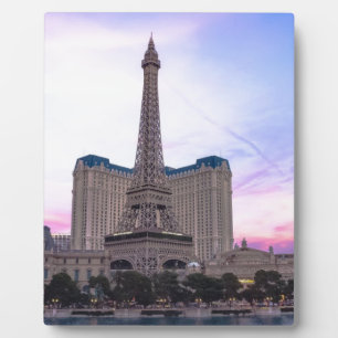 Sunset Paris Las Vegas Tour Eiffel Fake Plaque