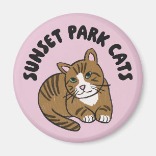 Sunset Park Cats   Magnet   Lenny Rescue Cat Cute 