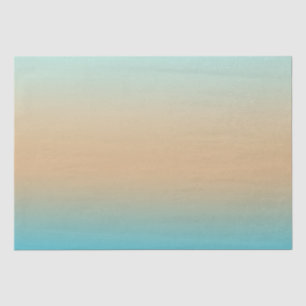 Sunset Peach Aqua Ombre Tissue Paper