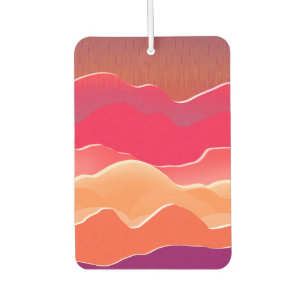 Sunset Peaks Modern Paper Collage Art Air Freshener