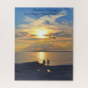 Sunset Peggy's Island Nova Scotia. Jigsaw Puzzle