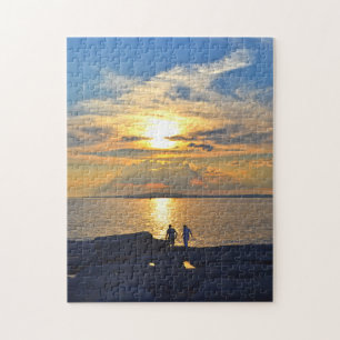 Sunset Peggy's Island Nova Scotia. Jigsaw Puzzle