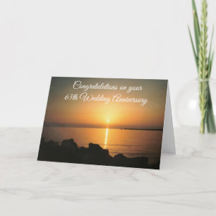 Sunset Personalised 65th Wedding Anniversary Card