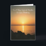 Sunset Personalised Brother Birthday Card<br><div class="desc">Greeting card ocean sunset brother birthday card. Customise this birthday card with any text then have it printed and sent to you or instantly download it to your mobile device. Should you require any help with customising then contact us through the link on this page. Sunset photography personalised brother birthday...</div>