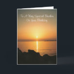 Sunset Personalised Brother Birthday Card<br><div class="desc">Greeting card ocean sunset brother birthday card. Customise this birthday card with any text then have it printed and sent to you or instantly download it to your mobile device. Should you require any help with customising then contact us through the link on this page. Sunset photography personalised brother birthday...</div>