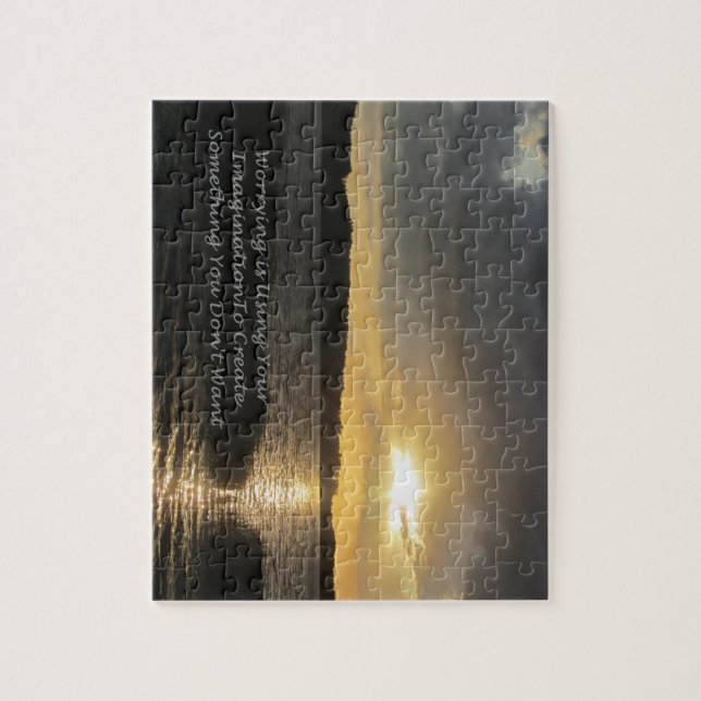 Sunset Photo created into a Puzzle (Vertical)