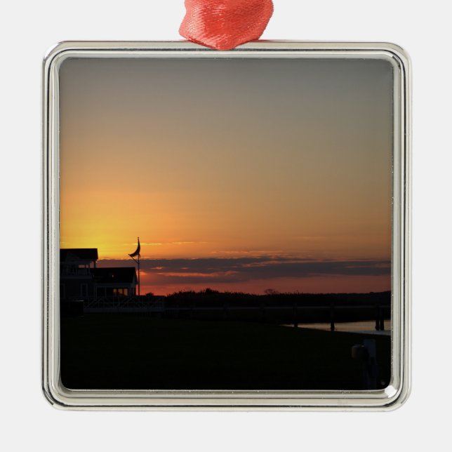 Sunset Photo Ornament  (Front)