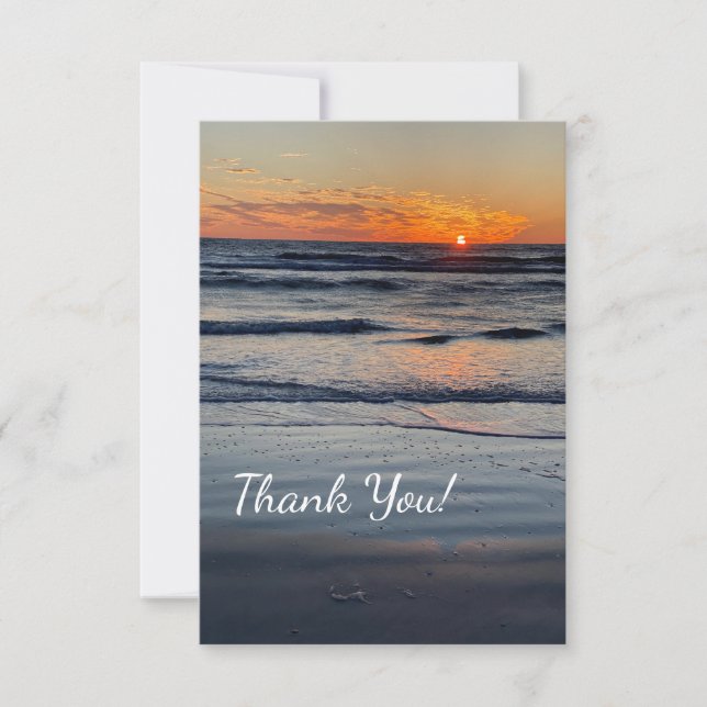 Sunset Photo Thank You Card (Front)