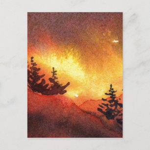 "Sunset Pines #5" Country Roads Postcard