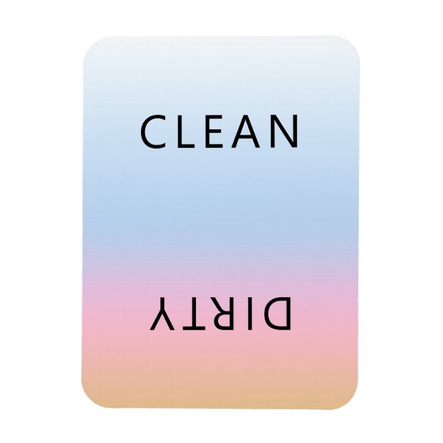 Sunset Pink Orange Dishwasher Clean Dirty Magnet (Vertical)