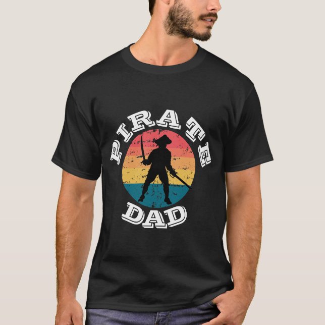 Sunset  Pirate DAD Party T-Shirt (Front)