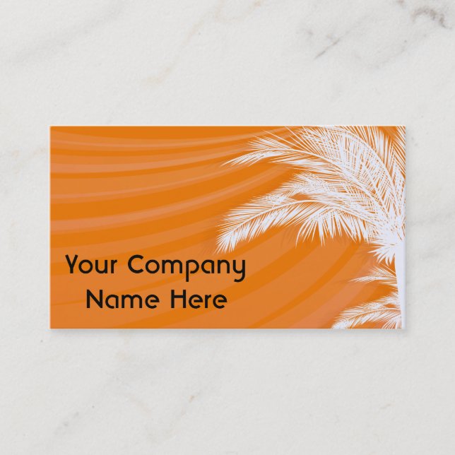 Sunset Plam Trees Business Card (Front)