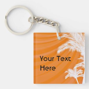 Sunset Plam Trees Keychain