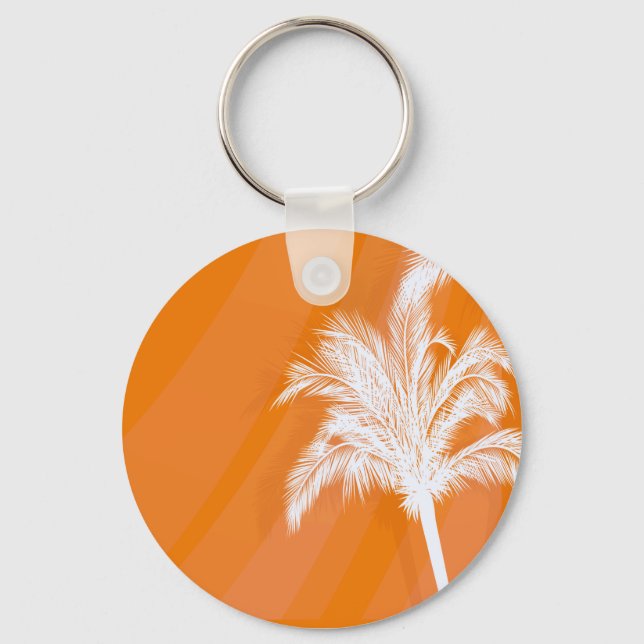 Sunset Plam Trees Keychain (Front)