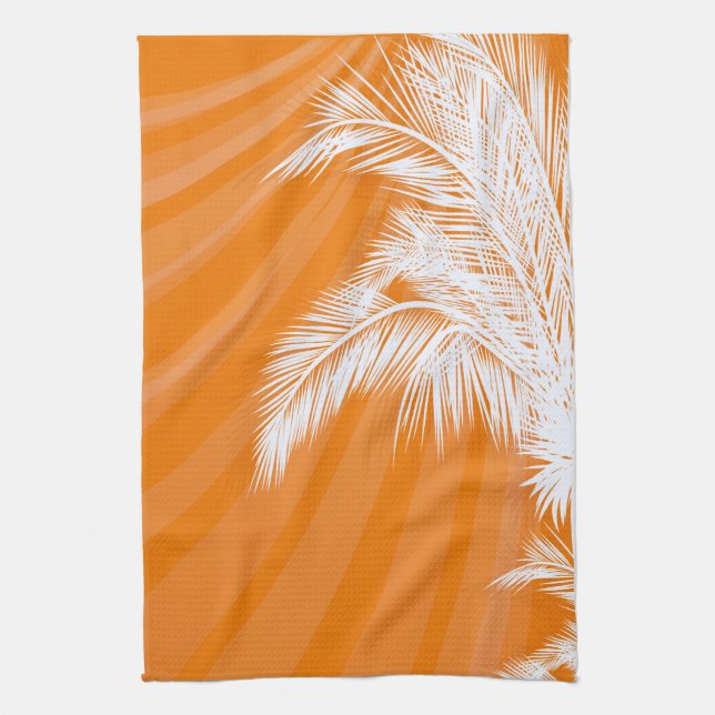 Sunset Plam Trees Kitchen Towel (Vertical)