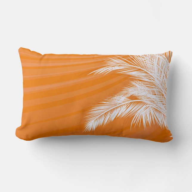 Sunset Plam Trees Lumbar Pillow (Front)