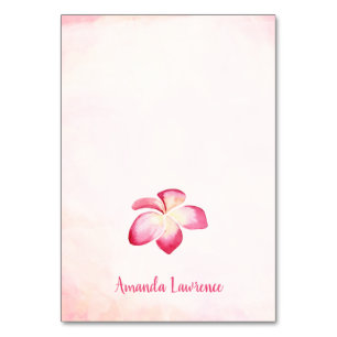 Sunset Plumeria Personalized Place Cards