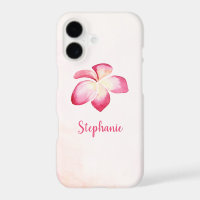 Sunset Plumeria Pink Watercolor