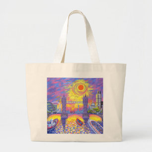 Sunset:Pool Of London 2013 Large Tote Bag