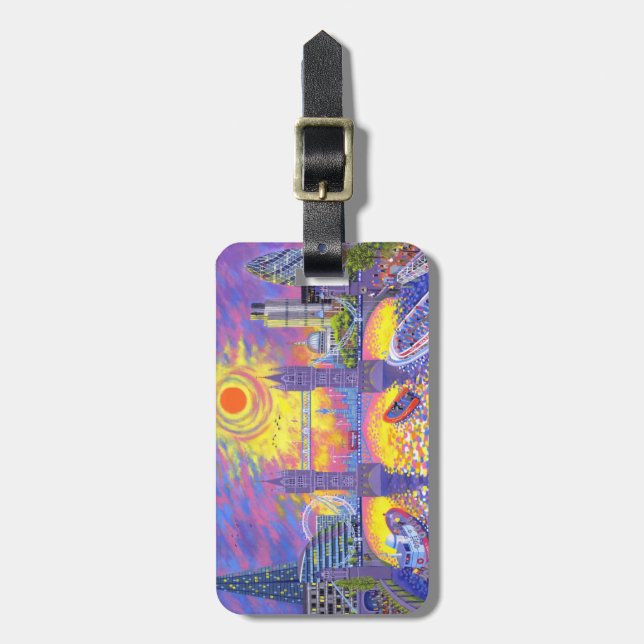 Sunset:Pool Of London 2013 Luggage Tag (Front Vertical)