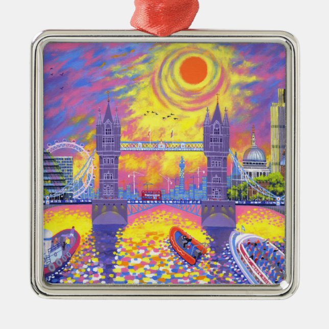 Sunset:Pool Of London 2013 Metal Ornament (Front)