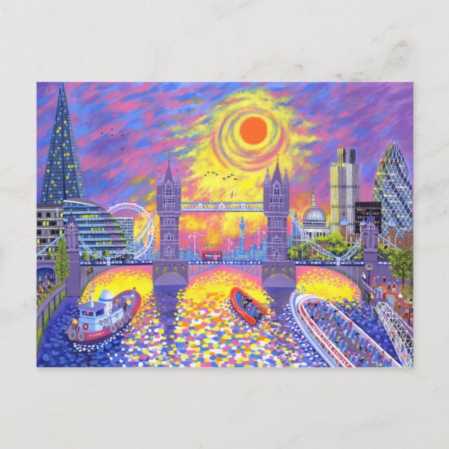 Sunset:Pool Of London 2013 Postcard (Front)