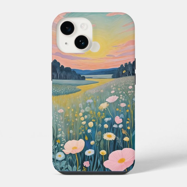 Sunset Poppies iPhone Case (Back)