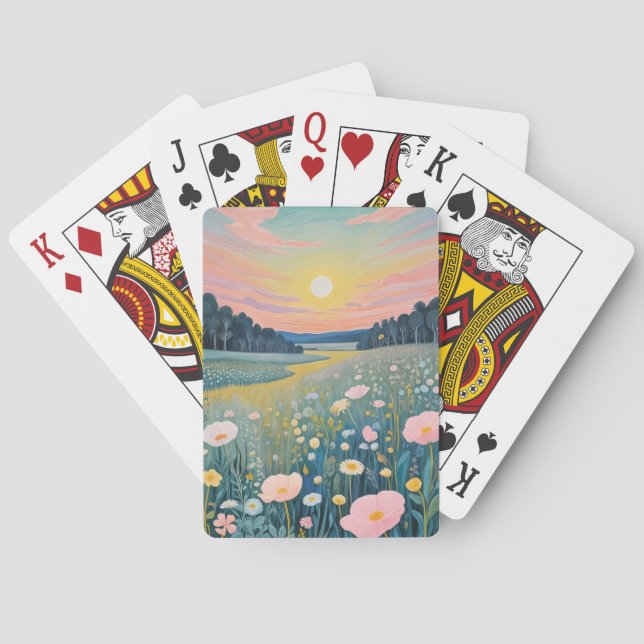 Sunset Poppies Playing Cards (Back)