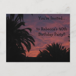 Sunset Postcard Invitation