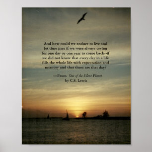Sunset poster with C.S.Lewis quote