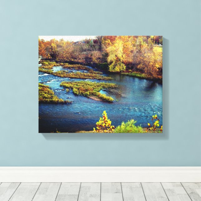 Sunset Print of Shoal Creek, Joplin Missouri (Insitu(Wood Floor))