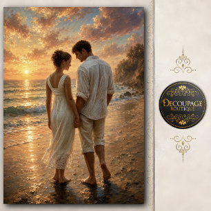 Sunset Promises by the Sea Decoupage Tissue Paper