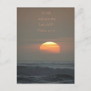 Sunset Psaumes 46:10 Carte postale