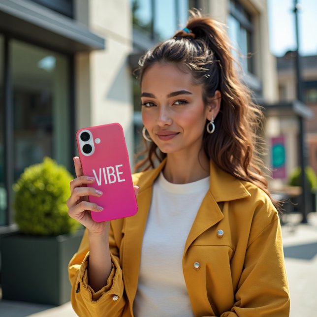 Sunset Pulse - Vibrant Coral Magenta Case-Mate iPhone Case (Sunset Pulse Case. Jolt of coral magenta color for bold tech VIBE.)